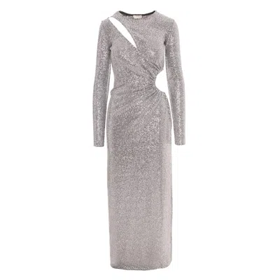 Roserry Women's Mykonos Sequin Cut Out Maxi Dresss In Silver