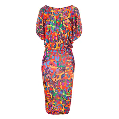 Roserry Women's Paris Midi Dress In Gaudi Print In Multi