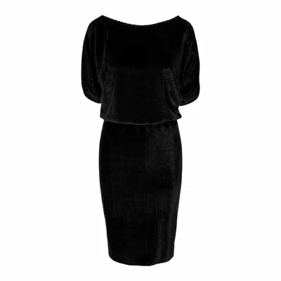 Roserry Women's Paris Midi Velvet Dress In Black
