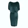 Roserry Women's Paris Midi Velvet Dress In Dark Green In Green
