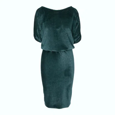Roserry Women's Paris Midi Velvet Dress In Dark Green