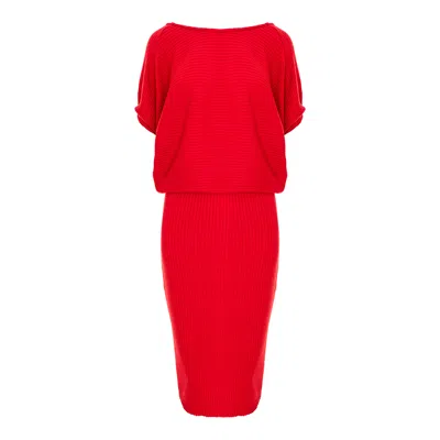 Roserry Women's Paris Viscose Jersey Midi Dress In Red