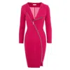Roserry Women's Pink / Purple Chelsea Zipped Glitter Jersey Midi Dress In Fuchsia