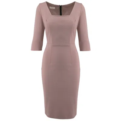 Roserry Women's Pink / Purple Kensington Zipped Jersey Midi Dress In Pink In Pink/purple