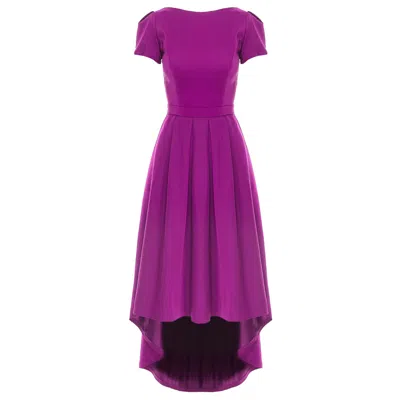 Roserry Women's Pink / Purple New York Classic Asymmetrical Dress With Pockets In Purple In Pink/purple