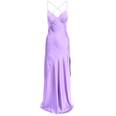 Roserry Women's Pink / Purple Seville Satin Maxi Dress In Purple In Pink/purple