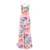 Roserry Women's Seville Satin Maxi Dress In Provence Print
