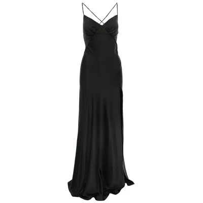 ROSERRY WOMEN'S SEVILLE SATIN MAXI DRESS IN BLACK 