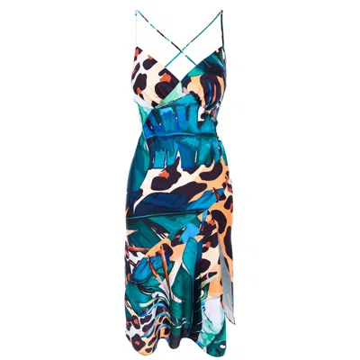 Roserry Women's Seville Satin Midi In Amazon Print In Multi