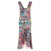 Roserry Women's Tango Maxi Satin Dress In Barcelona Print In Multi