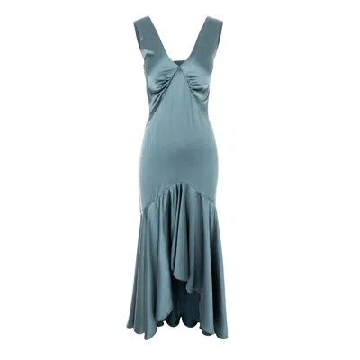 Roserry Women's Tango Maxi Satin Dress In Dark Green