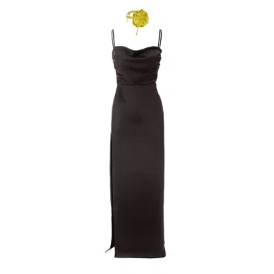 Roserry Women's Trinidad Satin Maxi Dress In Black