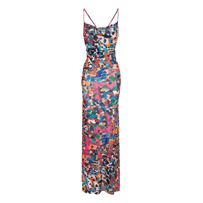 Roserry Women's Tulum Maxi Jersey Dress In Barcelona Print In Multi