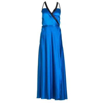 Roses Are Red Women's Dory Silk Dress In Royal Blue