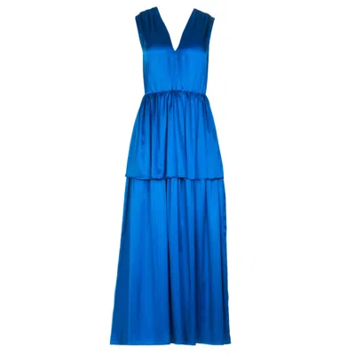 Roses Are Red Women's Ella Silk Dress In Royal Blue