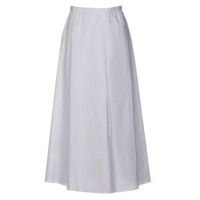 Roses Are Red Women's Luna Cotton Skirt In White In Gray