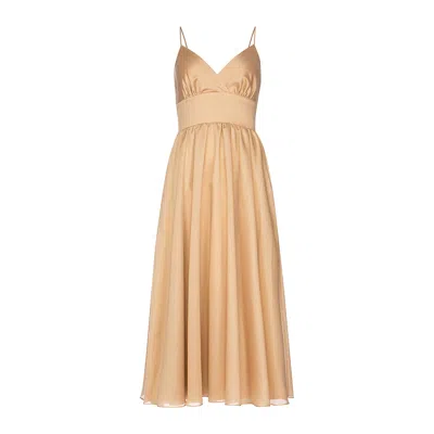 Roses Are Red Women's Neutrals Eden Dress In Golden Beige In Beige/yellow