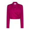 Roses Are Red Women's Pink / Purple Cropped Blazer In Magenta In Pink/purple