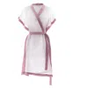 Roses Are Red Women's Pink / Purple / White Morning Quote Kimono White & Pink In Pink/purple/white