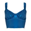 Roses Are Red Women's Ruby Bustier Top In Blue In Blue