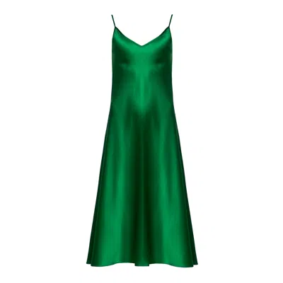 Roses Are Red Women's The Silk Slipdress - Emerald Green