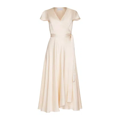 Roses Are Red Women's White Doris Wrapdress In Ecru