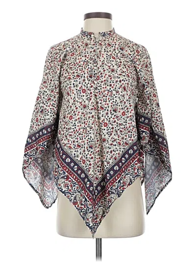 Pre-owned Rosetta Getty 3/4 Sleeve Blouse In Ivory