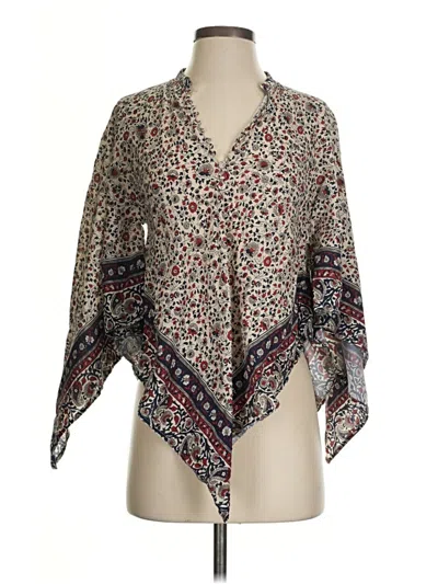 Pre-owned Rosetta Getty 3/4 Sleeve Blouse In Ivory