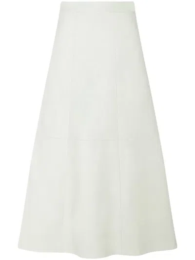 Rosetta Getty A-line Leather Skirt In Neutrals