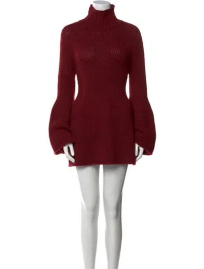 Pre-owned Rosetta Getty Alpaca Mini Dress In Red