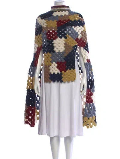 Pre-owned Rosetta Getty Alpaca Printed Sweater In Multi