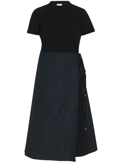 Rosetta Getty Apron Combo Midikleid In Schwarz
