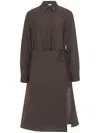 Rosetta Getty Asymmetric Apron Shirt In Brown