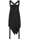 Rosetta Getty Asymmetric Apron Top In Black