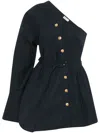 Rosetta Getty Asymmetric One-shoulder Shirt In Black