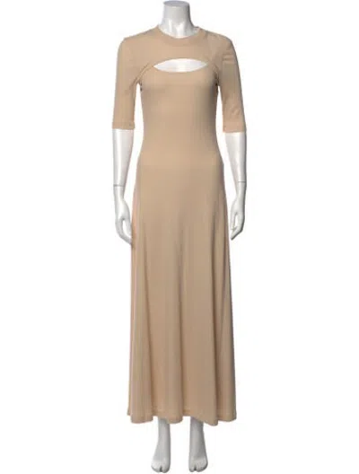 Pre-owned Rosetta Getty Asymmetrical Long Dress In Neutrals
