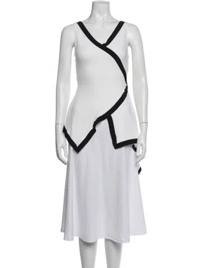 Pre-owned Rosetta Getty Asymmetrical Sleeveless Top In Neutral