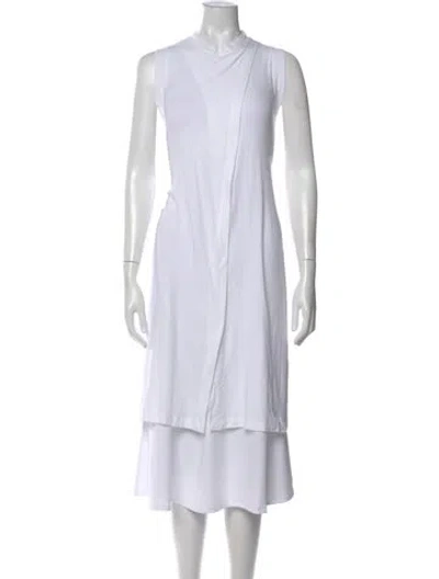 Pre-owned Rosetta Getty Asymmetrical Sleeveless Top In White