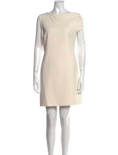 Pre-owned Rosetta Getty Bateau Neckline Mini Dress In Neutral