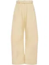 Rosetta Getty Belted Tapered Trousers In Yellow