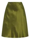Rosetta Getty Bias Slip Skirt In Green