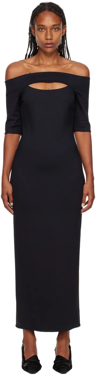 Rosetta Getty Black Cutout Maxi Dress
