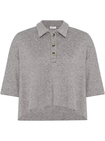 ROSETTA GETTY BUTTON-FASTENING POLO TOP