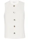 Rosetta Getty Cady-texture Buttoned Vest In White