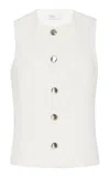 Rosetta Getty Cady-texture Buttoned Vest In White