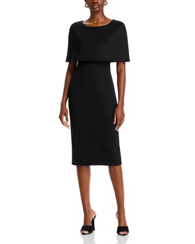 Rosetta Getty Cape Overlay Dress In Black