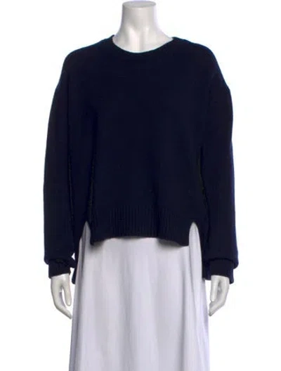 Pre-owned Rosetta Getty Cashmere Crew Neck Sweater In Blue