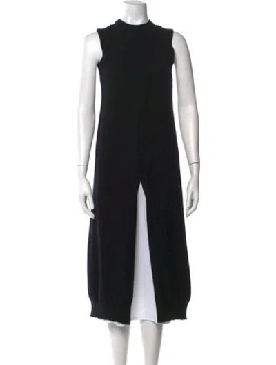 Pre-owned Rosetta Getty Cashmere Mock Neck Sweater In Black