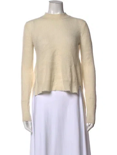 Pre-owned Rosetta Getty Cashmere Mock Neck Sweater In Neutrals