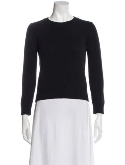 Pre-owned Rosetta Getty Cashmere Scoop Neck Sweater In Black